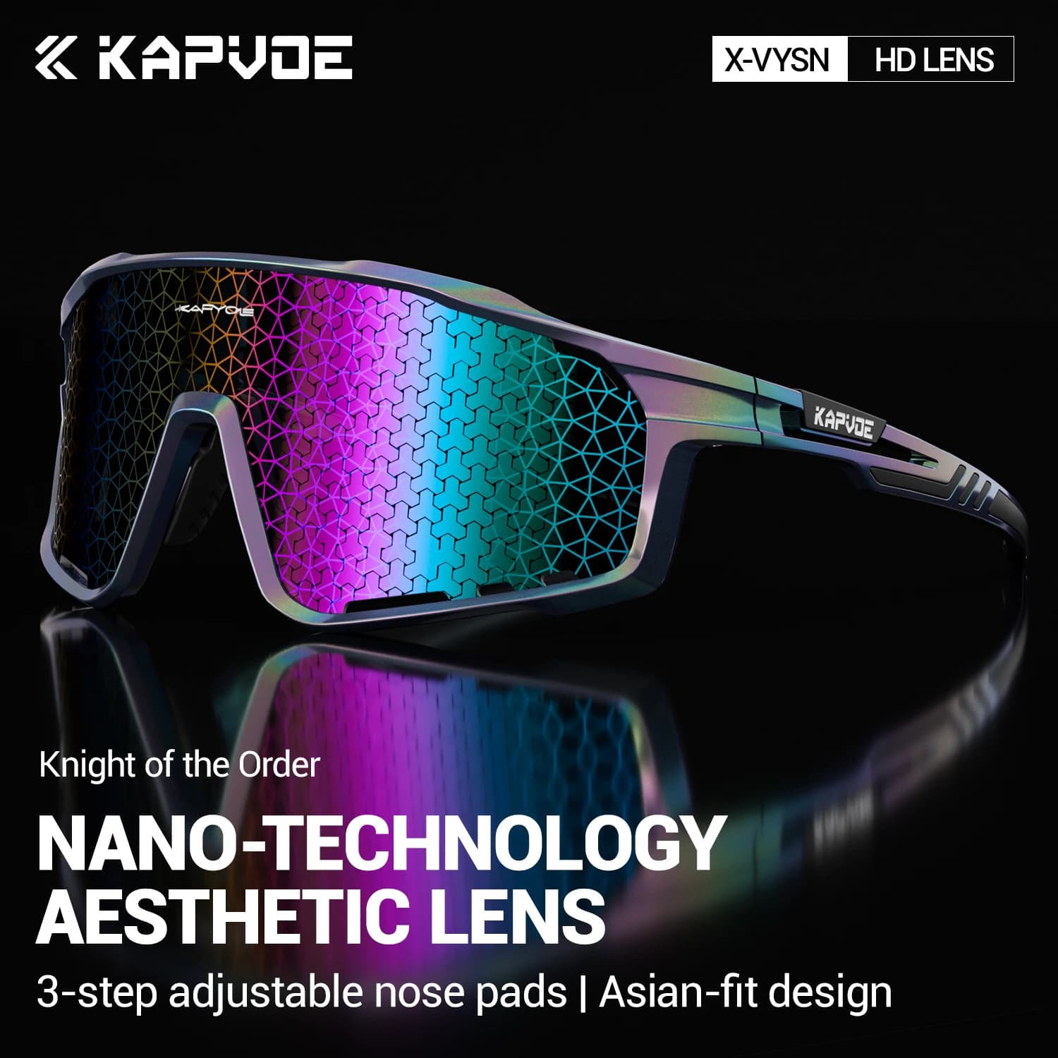KAPVOE Nano Cycling Glasses Fashion Outdoor Sports Cycling Sunglasses Men MTB Cycling Sunglasses Woman Road Bike Glasses