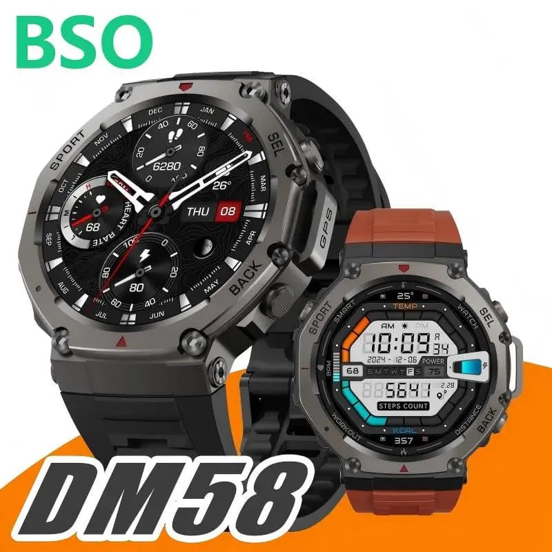 DM58 Sporty Smartwatch for Exterior with 6 Satellite GPS, Precision Positioning, 1,43 Inch AMOLED Screen, 5ATM Waterproof, BT Calls