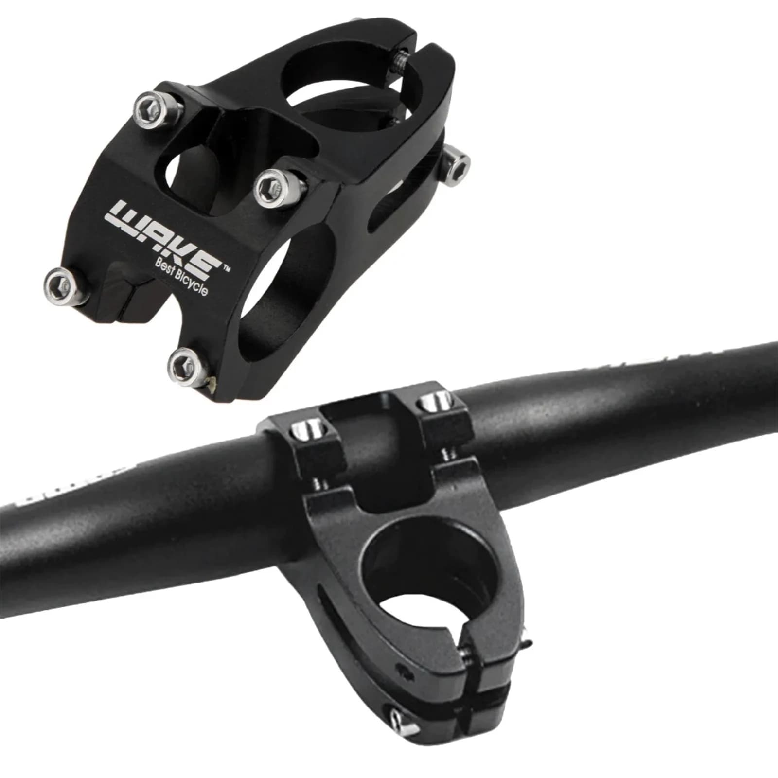 Attacco Manubrio Bici 31.8mm Ultraleggero in Lega di Alluminio CNC, Morsetto Manubrio Corto per MTB All Mountain, Downhill e Freeride