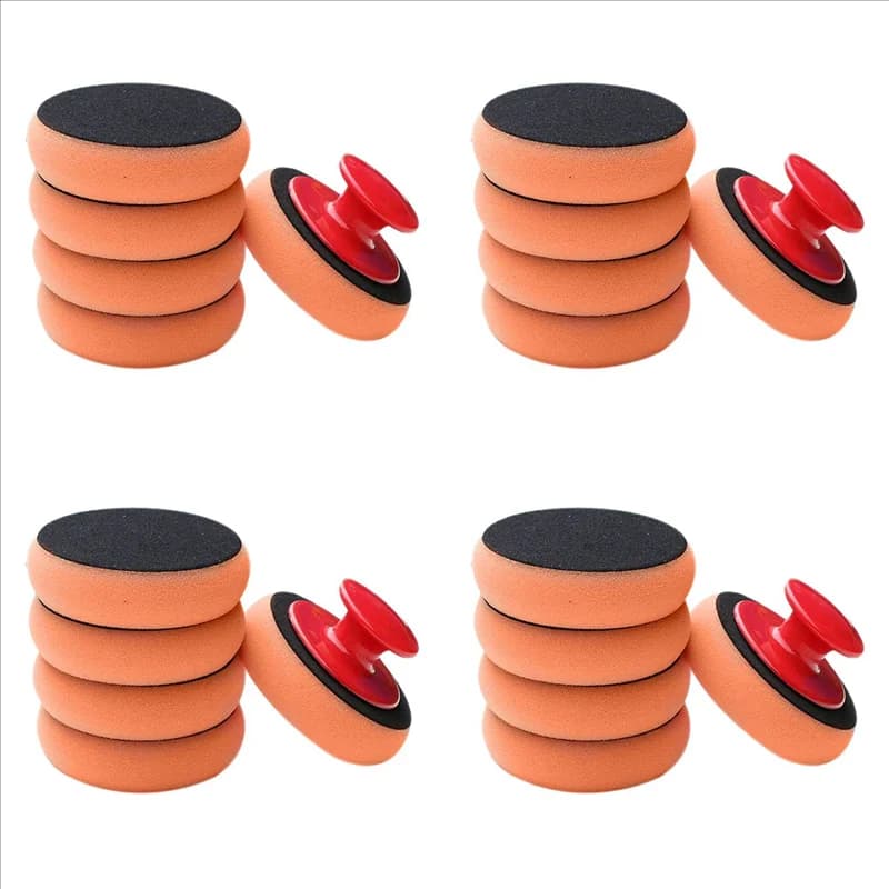Ac29-24 Pz/set Cera Per Auto Lavaggio Polacco Pad Spugna Kit Schiuma di Pulizia Applicatore In Microfibra Pad Con Maniglia di Pinza Auto-Styling
