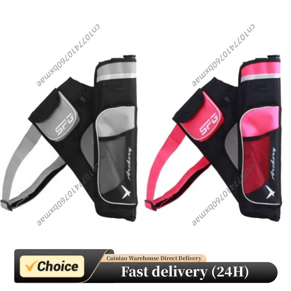 Arrow Bags 3 Tube Quiver Adjustable Shoulder Waist Holder For Recurve and Compound bow Carrying Hunting Storage Holder