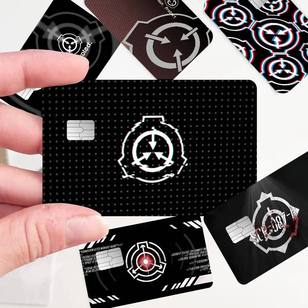 Adesivi Popolari SCP Foundation F-Foundation Game Anime Cartoon per Carte di Credito, Carte di Debito, Carte Bancarie e Carte Autobus