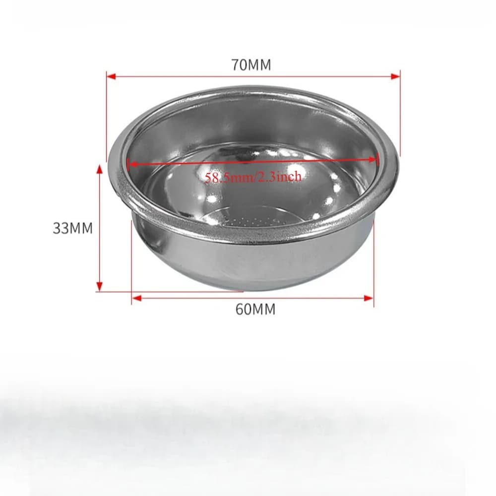 58mm Espresso Portafilter Basket 304 Stainless Steel Filter Basket Spherical Bottom Design For 58mm Espresso Machines