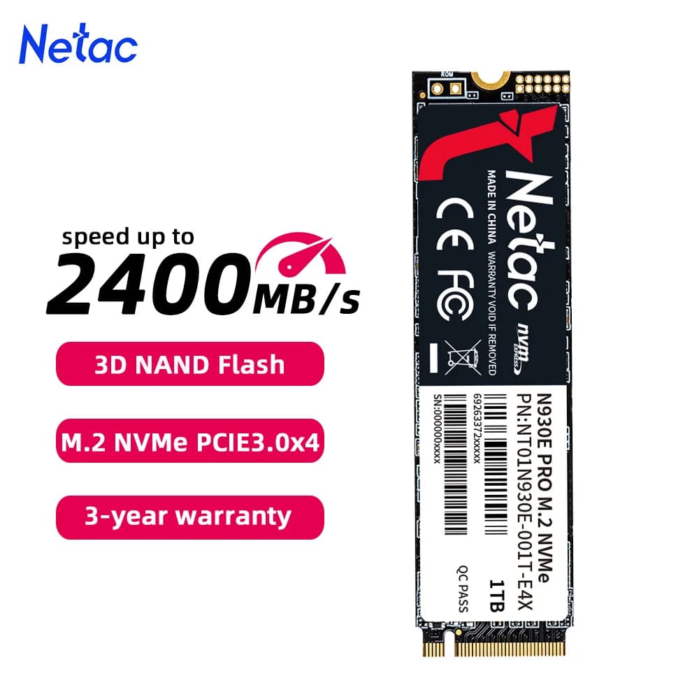 Netac SSD NVMe M.2 2280 1TB 256GB 512GB 128GB disco rigido interno SSD PCIe unità a stato solido per PC Desktop portatile