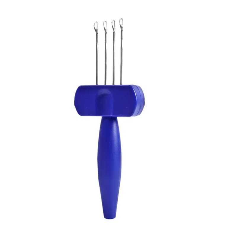 J1UL1N Edging For Binding-Off Cord Knitting Hook Needle Portable Crochetting Tool Latch Hook For Knittering Four-Head