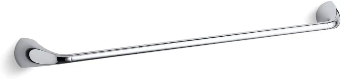 Portasciugamani da bagno in cromo lucido da 24 pollici con strumenti di installazione, metallo premium resistente alla corrosione