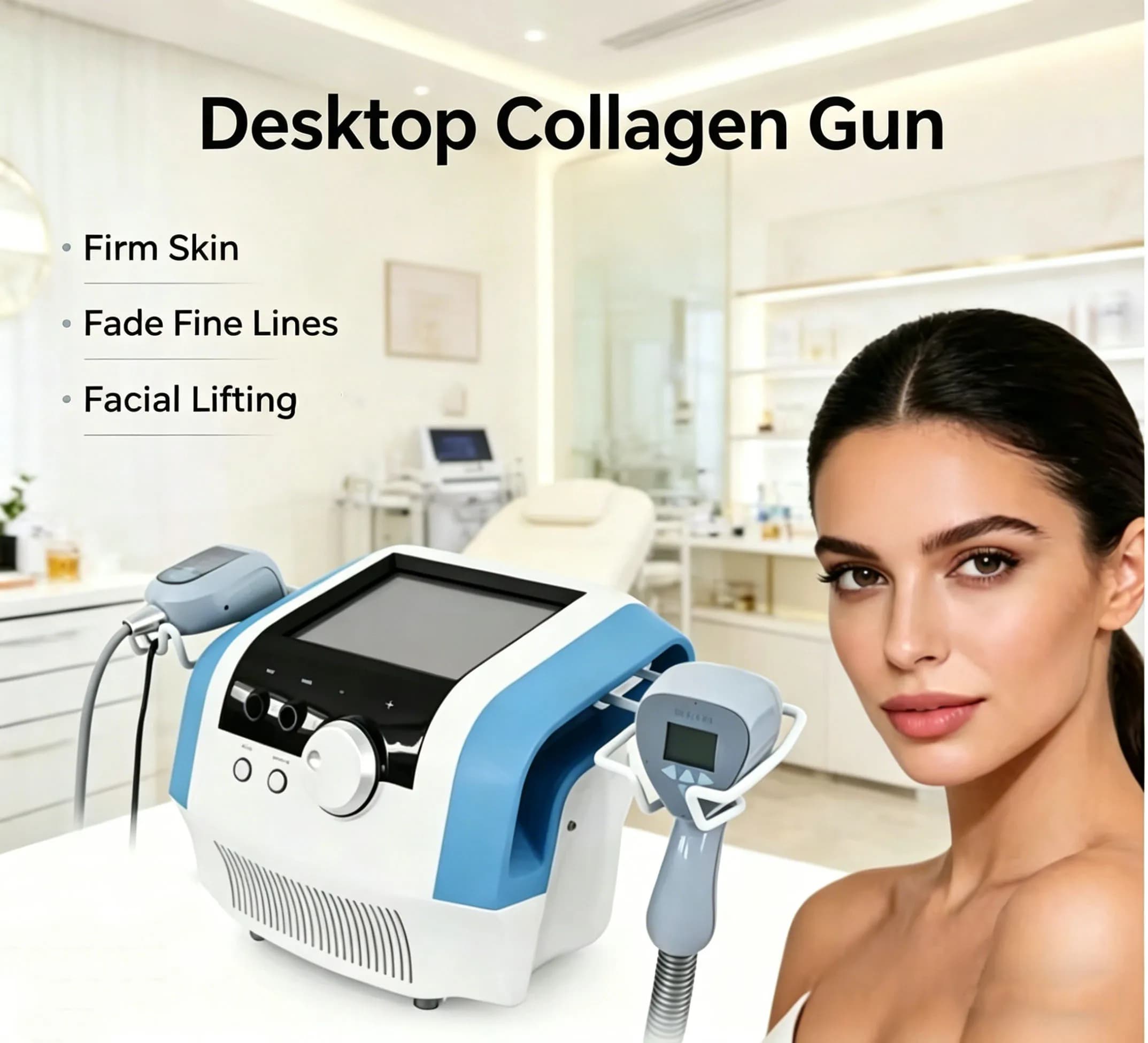 Nuovo Dispositivo di Bellezza 360 Collagen Gun per il Lifting Facciale e la Riduzione delle Rughe Sottili, Progettato Specificamente per i Centri Estetici