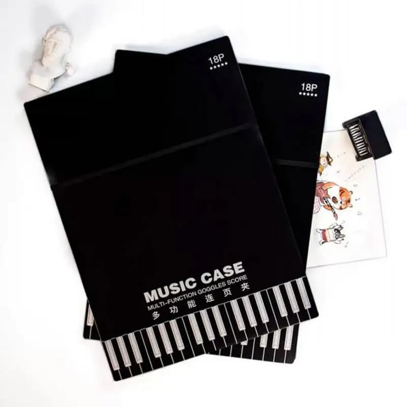 Cartella per spartiti MoeTron A4 8 partizione per File musicali per pianoforte libretto cartella per punteggio musicale A4 per custodia protettiva per spartiti