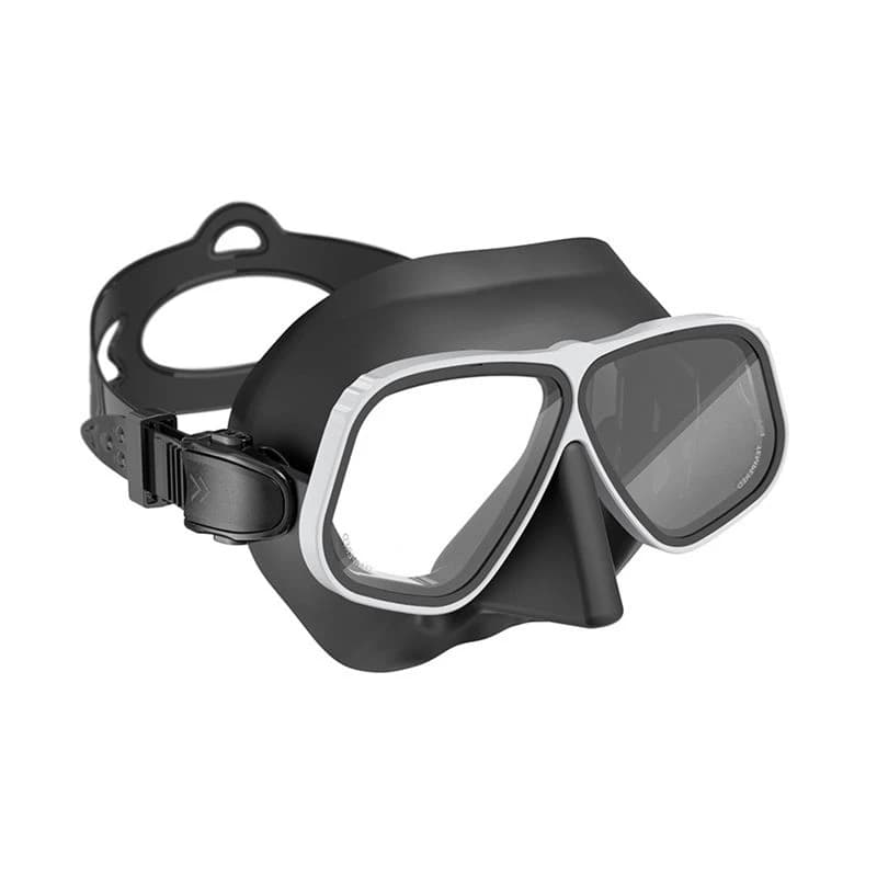 【Price Drop !!】Silica Gel Scuba Mask Ultra Low Volume Free Diving Goggles For Snorkeling Black White