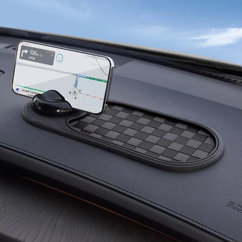 Supporto per telefono da auto 3 in 1 con tappetino antiscivolo, supporto per telefono da cruscotto, rotazione a 360 gradi, supporto stabile per smartphone, universale