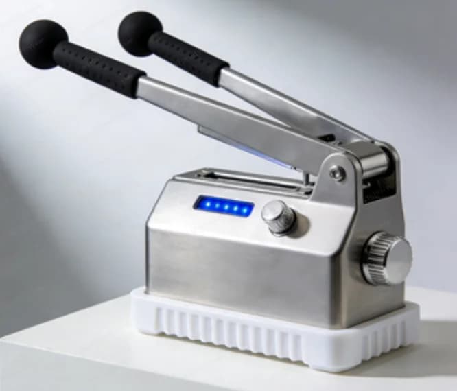 Macchina commerciale portatile per l'imballaggio e la sigillatura, adatta a tutti i tipi di contenitori per il pranzo da asporto e per il confezionamento degli alimenti