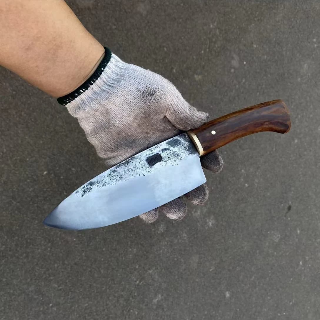 7 Inch Deba Knife GCr15 Steel Double-edged Blade Slicing Cleaver Barbecue Handmade Forged Kitchen Knives Meat And Poultry Tools