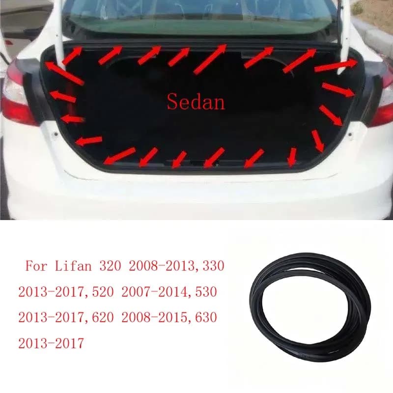 Trunk Lid Weatherstrip Waterproof Rubber Seal For Lifan 320 2008‑2013,330 2013‑2017,520 2007‑2014,530 ,630 2013‑2017,620 2008‑15
