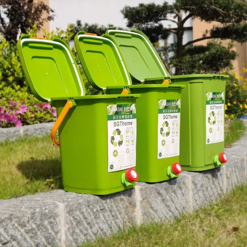 Contenitore per Compostaggio Rifiuti Alimentari, Secchio per Fermentazione, Bidone Bocasi, Contenitore di Accumulo per Compost