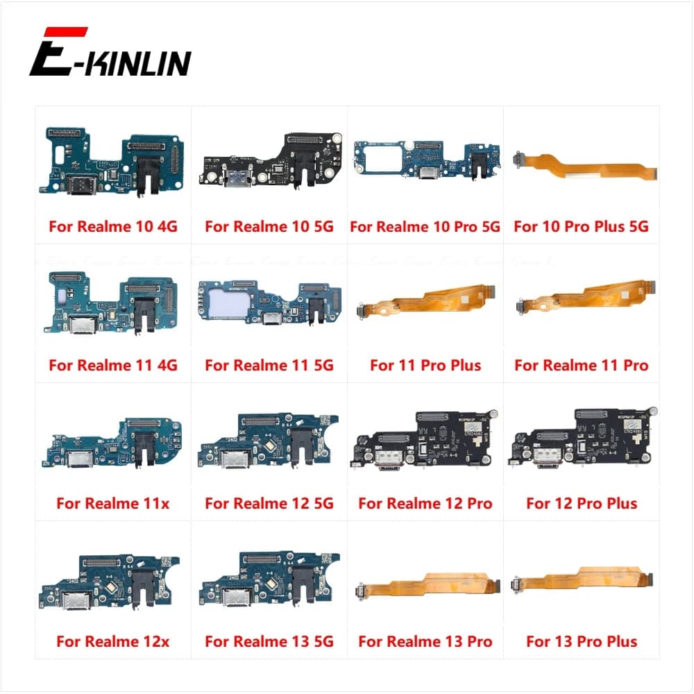 USB Charging Port Dock Plug Connector Charger Board Flex Cable For OPPO Realme 10 11 11x 12 12x 13 Pro Plus 5G 4G