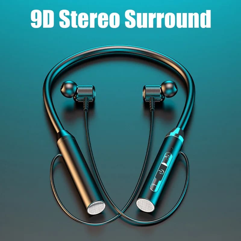 Auricolare Bluetooth Wireless Fone Apparecchi acustici Magnetico in standby extra lungo Tracolla sospesa Auricolare sportivo impermeabile con microfono