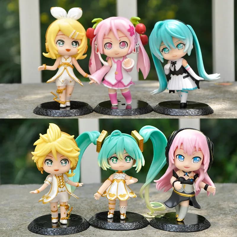 Figure d'azione anime Hatsune Miku con molteplici opzioni, modelli in PVC di Rin, Len e Kaito, giocattoli ornamentali per bambini, regalo di compleanno