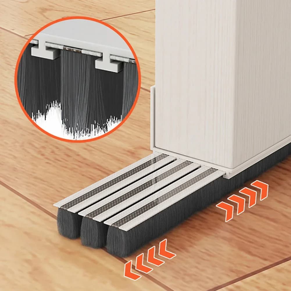 Striscia di tenuta per porta con tappo antispiffero Supporto autoadesivo Materiale in PVC Striscia di tenuta per porta a tre strati Striscia di tenuta per porta come mostrato