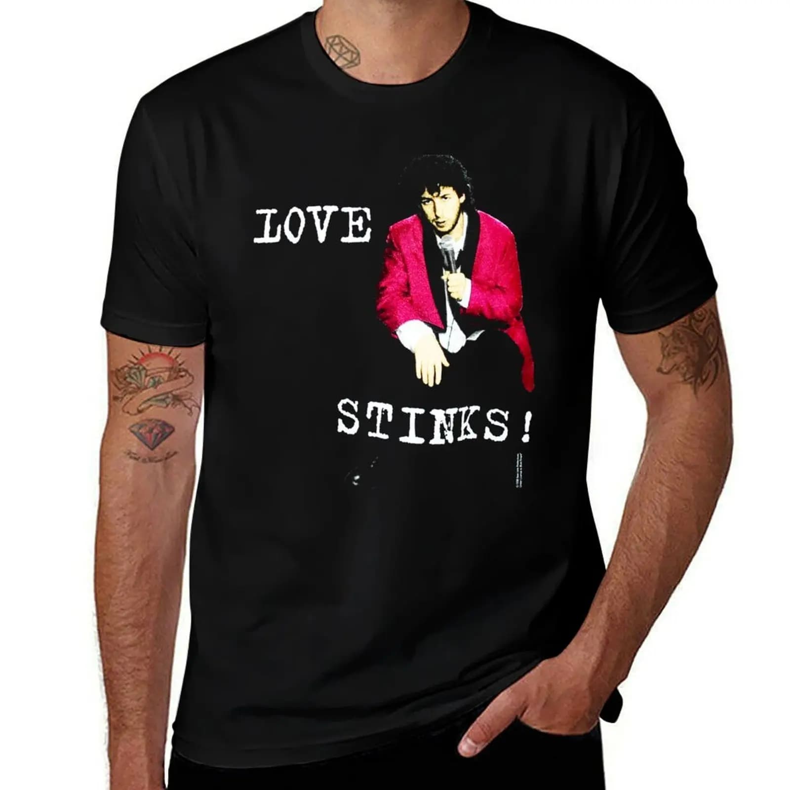 1998 the wedding singer Vintage LOVE STINKS! Classic 90's Pop Culture Adam Sandler Gift For Fans, For Men and Women, Gif T-Shirt