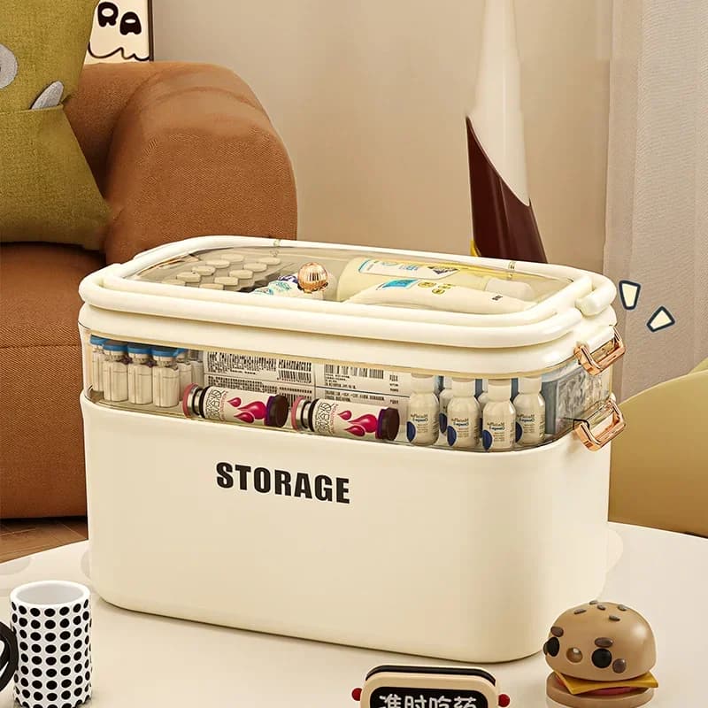 Large Capacity Family Medicine Organizer Storage Box Multifunctional Aid First Kit Pill Container Emergency Pharmacy Box