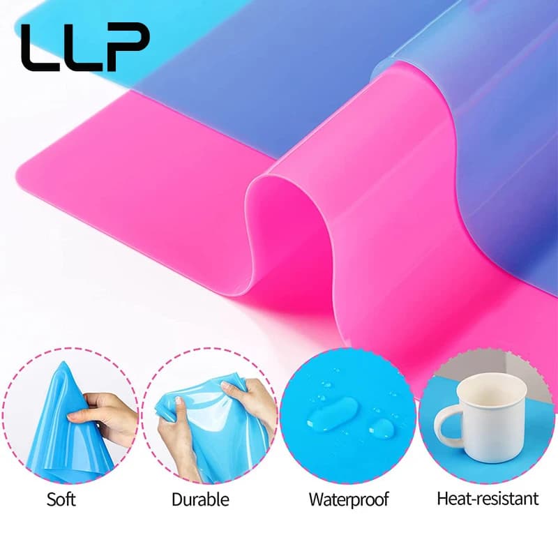 15.7' X 11.7' Large Silicone Sheet for Crafts Jewelry Casting Mold Mat, Nonstick Craft Mat for Epoxy Resin, Paint, Clay