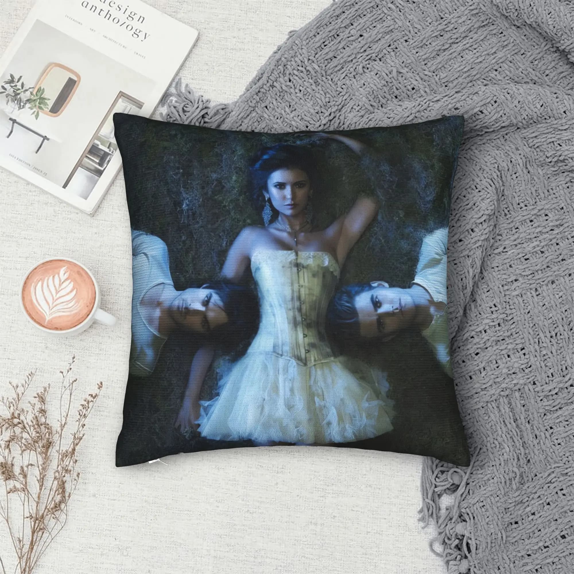 The Vampire Diaries Pillow Case Square Pillow Cover Kawaii Pillowcases For Sofa Car Home Decor