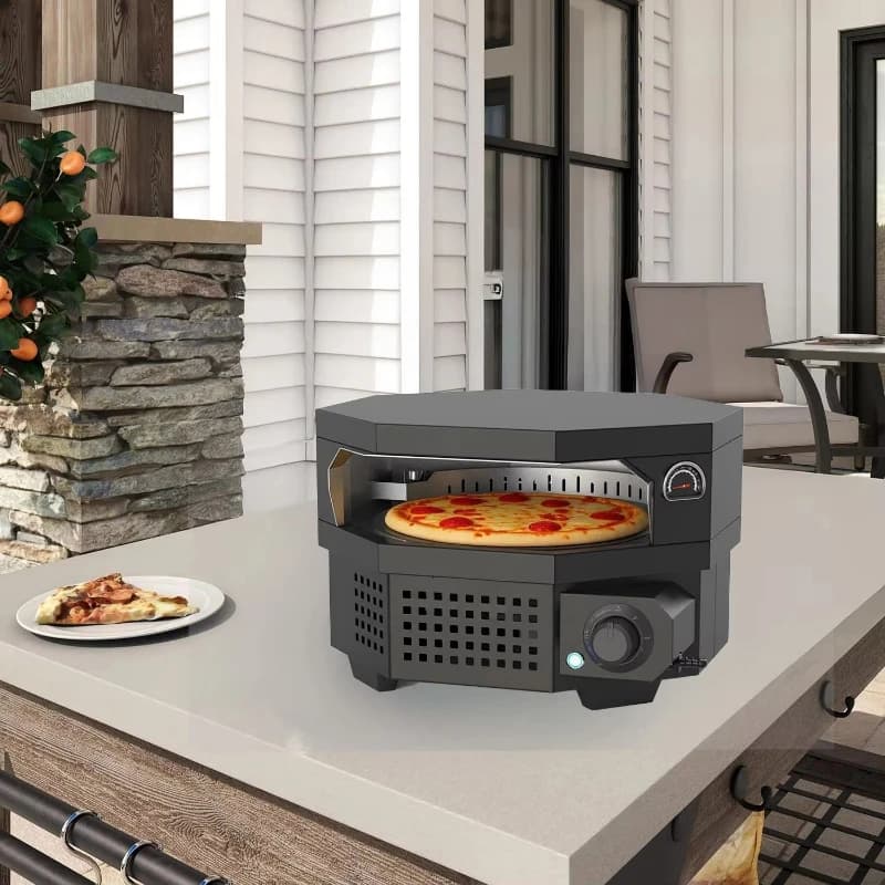 Commercial Premium Portable Stainless Steel Folding 305 * 10cm Stone Pizza Grill Multifunctional Adjustable Freestanding Party