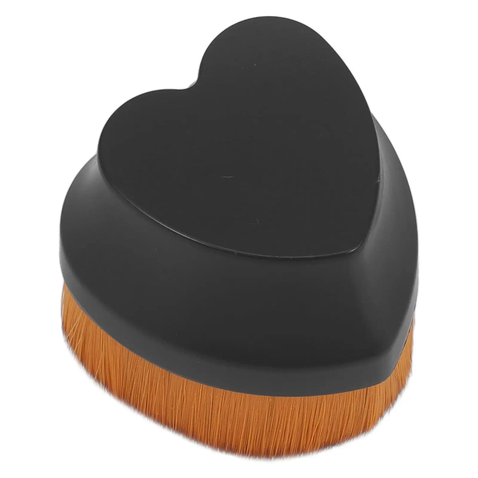 Pennello per Fondotinta a Forma di Cuore con Setole Morbide e Manico Corto, Portatile per Trucco Viso da Viaggio per Donne