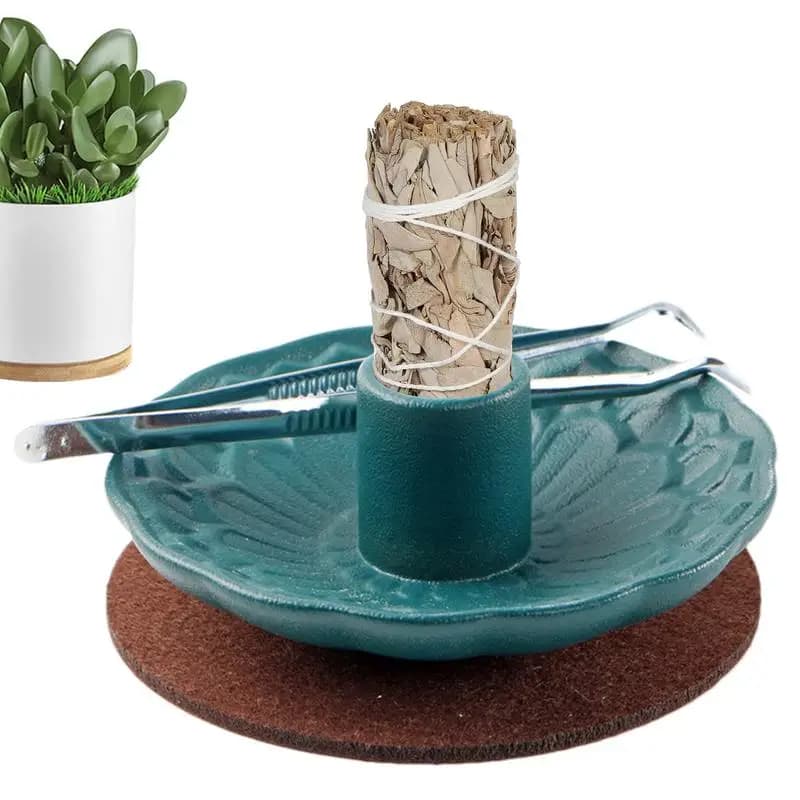 Palo Santo Holder porta incenso in ceramica Palo Santo bruciatore Stand bastoncino di incenso vassoio per bruciare supporto per salvia modello Lotus Palo Santo