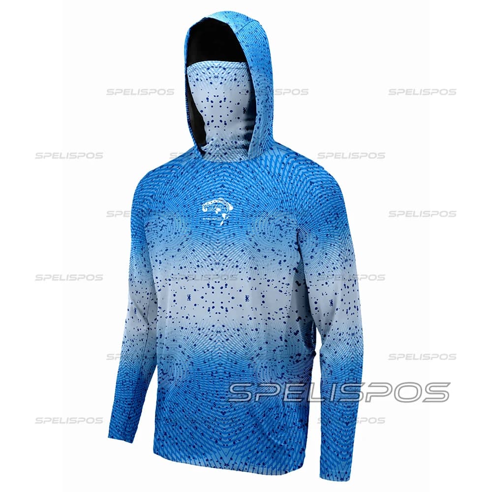 Top fishing cap from riding Wear UPF 50 + Running t-shirt Cap Beach Gear Long sweatshirt outdoor sports Blue Water Swim surf Dress