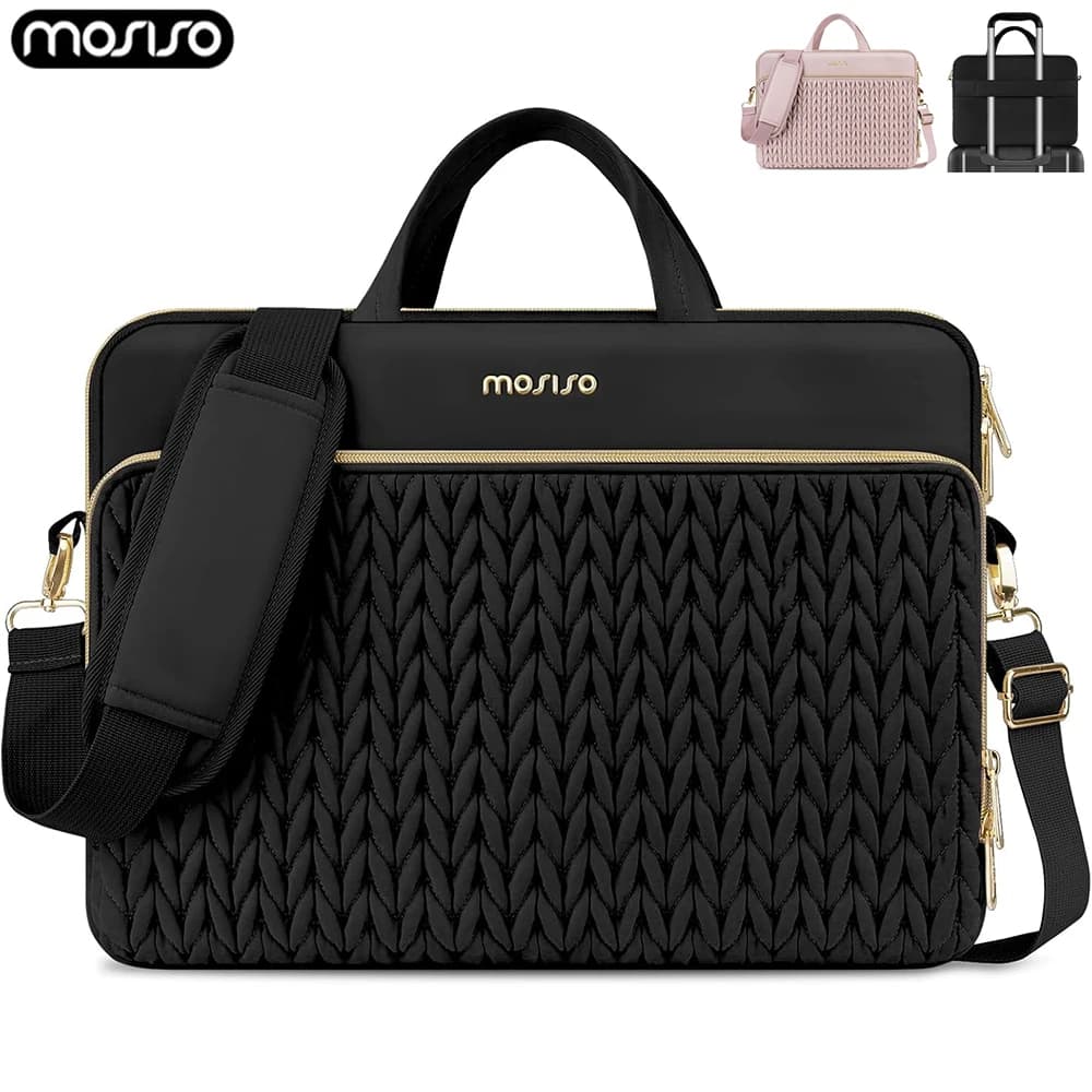 Borsa per laptop Mosiso da 15-16 pollici con tracolla, custodia protettiva per MacBook Pro 16 M4 M3 M2 M1 HP Dell Acer Asus