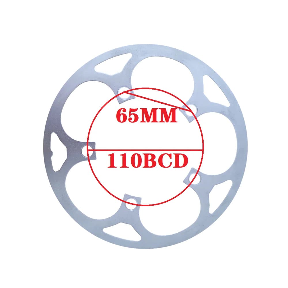 Protezione ruota catena bici pieghevole, copertura protettiva per bicicletta da strada scavata in alluminio argentato, 110BCD, 44T, 46T, 48T, 50T, 53T