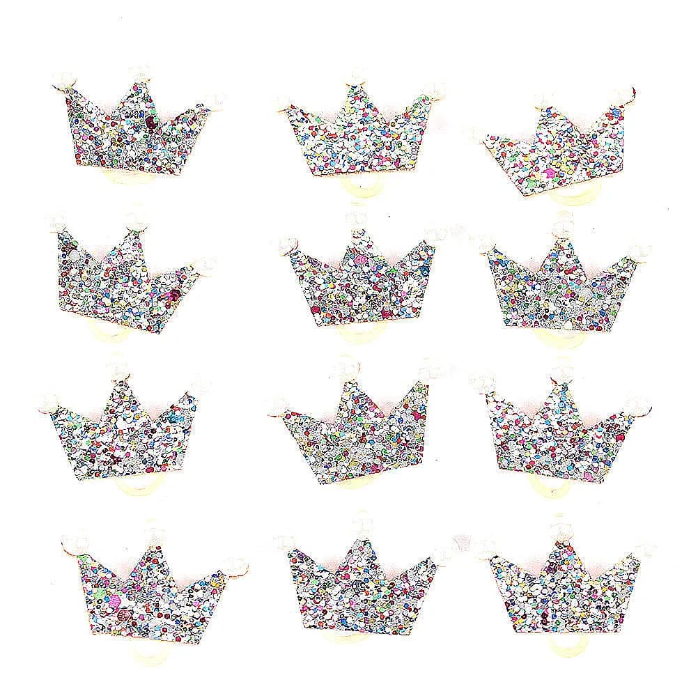 20Pcs Pets Crown Hair Bands Elastic Topknot Soft Stretchy Hair Ties Mixed Colors Pet Grooming Tools Dog Cat Braids Ponytails