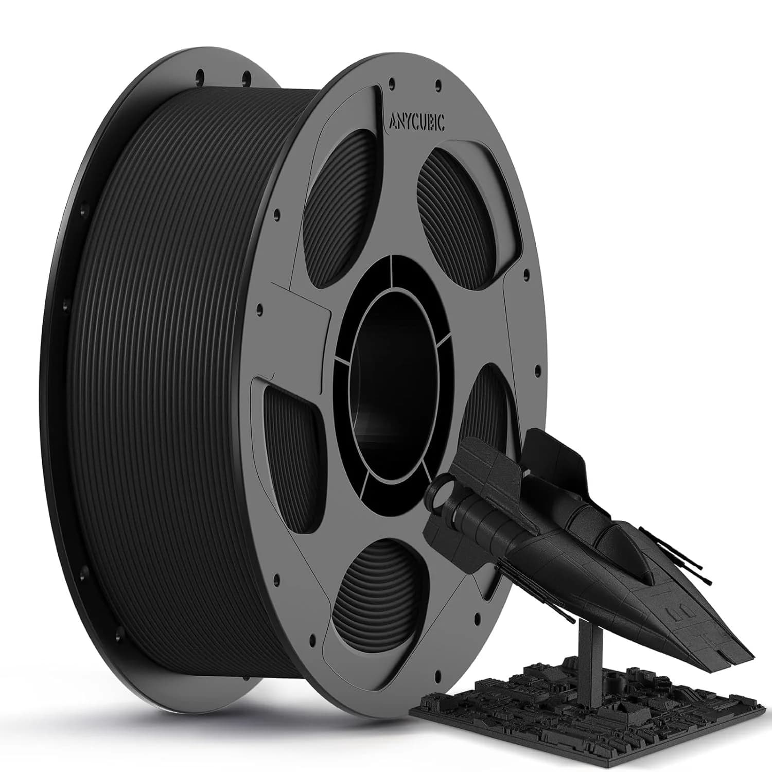 PLA-CF Carbon Fiber Filament 1.75mm 1kg, Matte Texture High Rigidity RFID Smart Spool 3D Printer Filament
