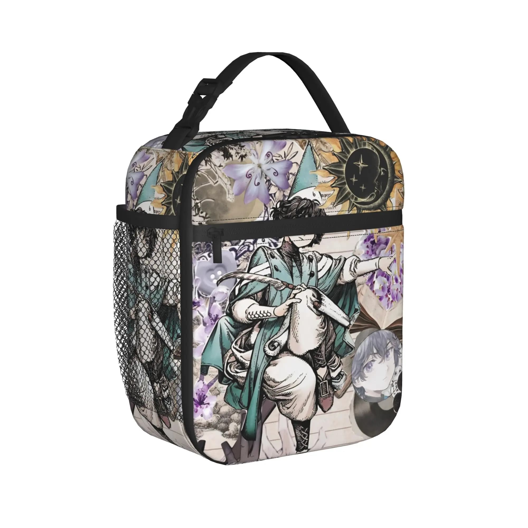 Agott Witch Hat Atelier Anime Thermal Insulated Lunch Bags for Travel Portable Food Container Bags Cooler Thermal Lunch Boxes