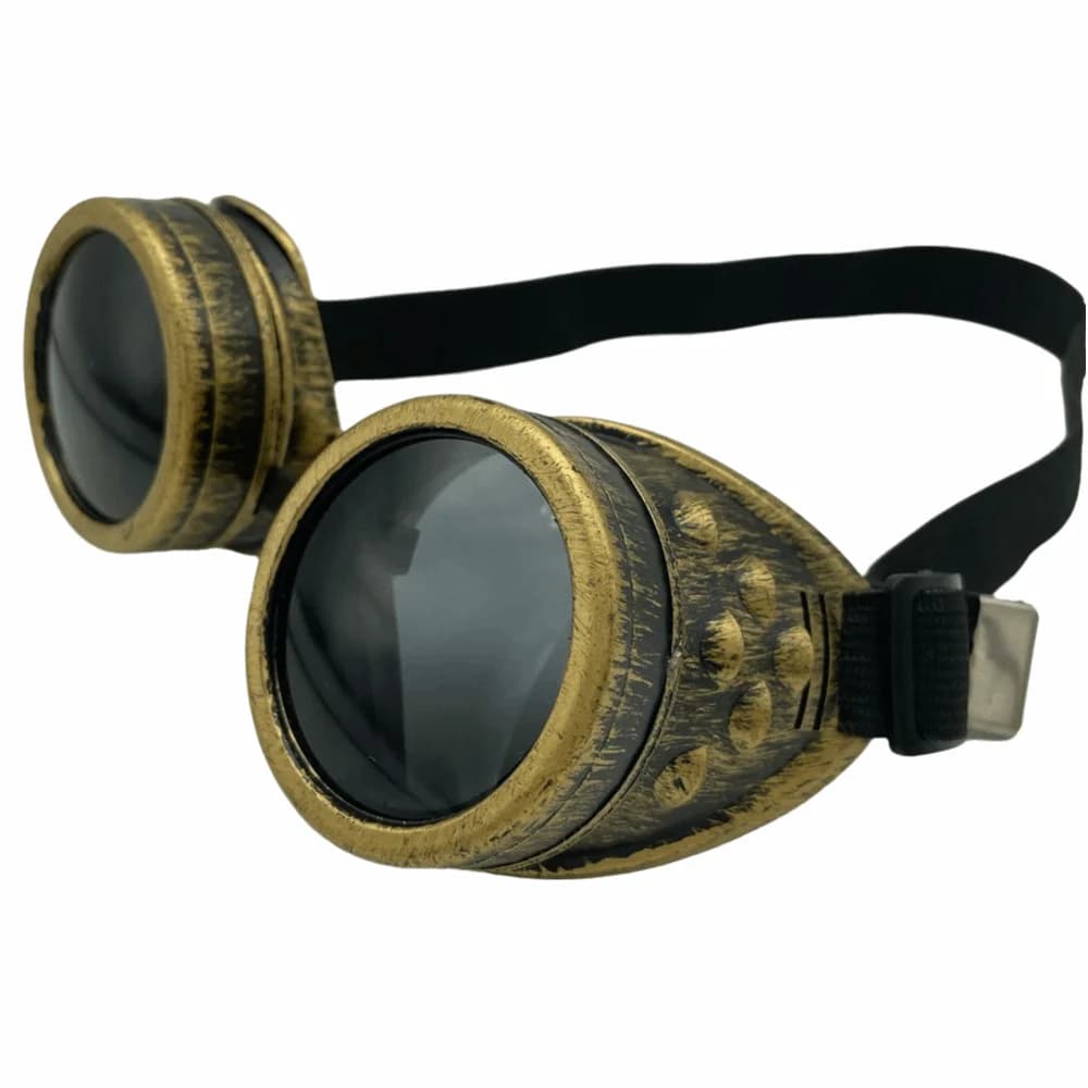 Vintage Fashion Retro Steampunk Goggles Windproof Unisex Design Gothic Sunglasses Adjustable Metal Driver Goggles Cosplay