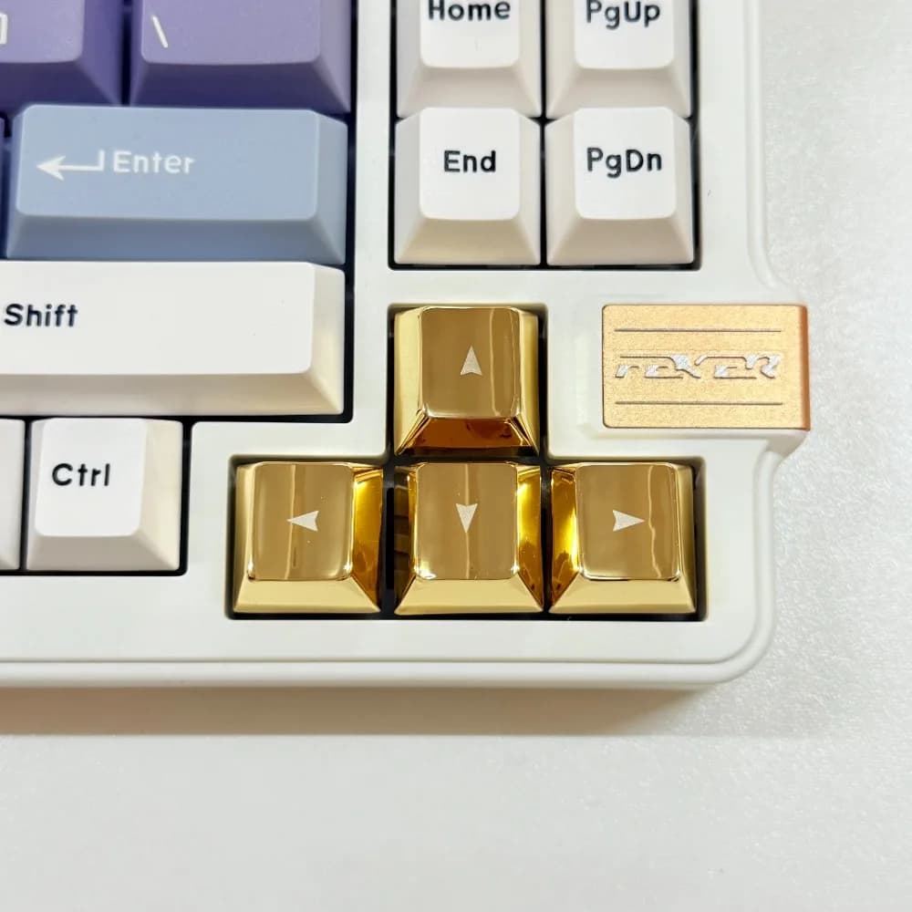 Aluminum Metal Copritasto Spacebar 6.25U ESC 1U Golden Copritasti Silver WASD Direction Copritasto Mechanical Keyboard Gift Game accessory