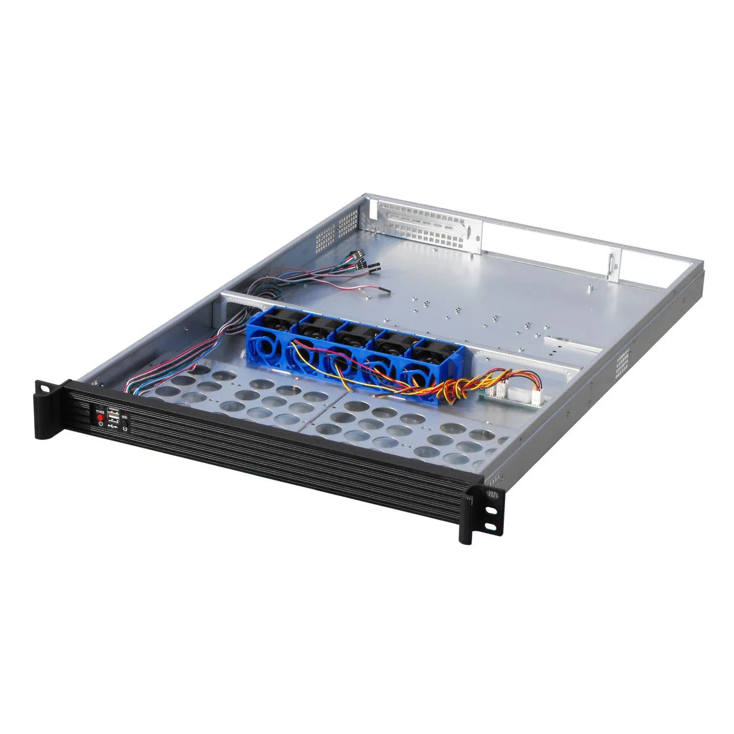 Chassis per server rackmount RTS 1U650L, case NAS slim E-ATX, chassis per computer industriale in alluminio, chassis per server vuoto.