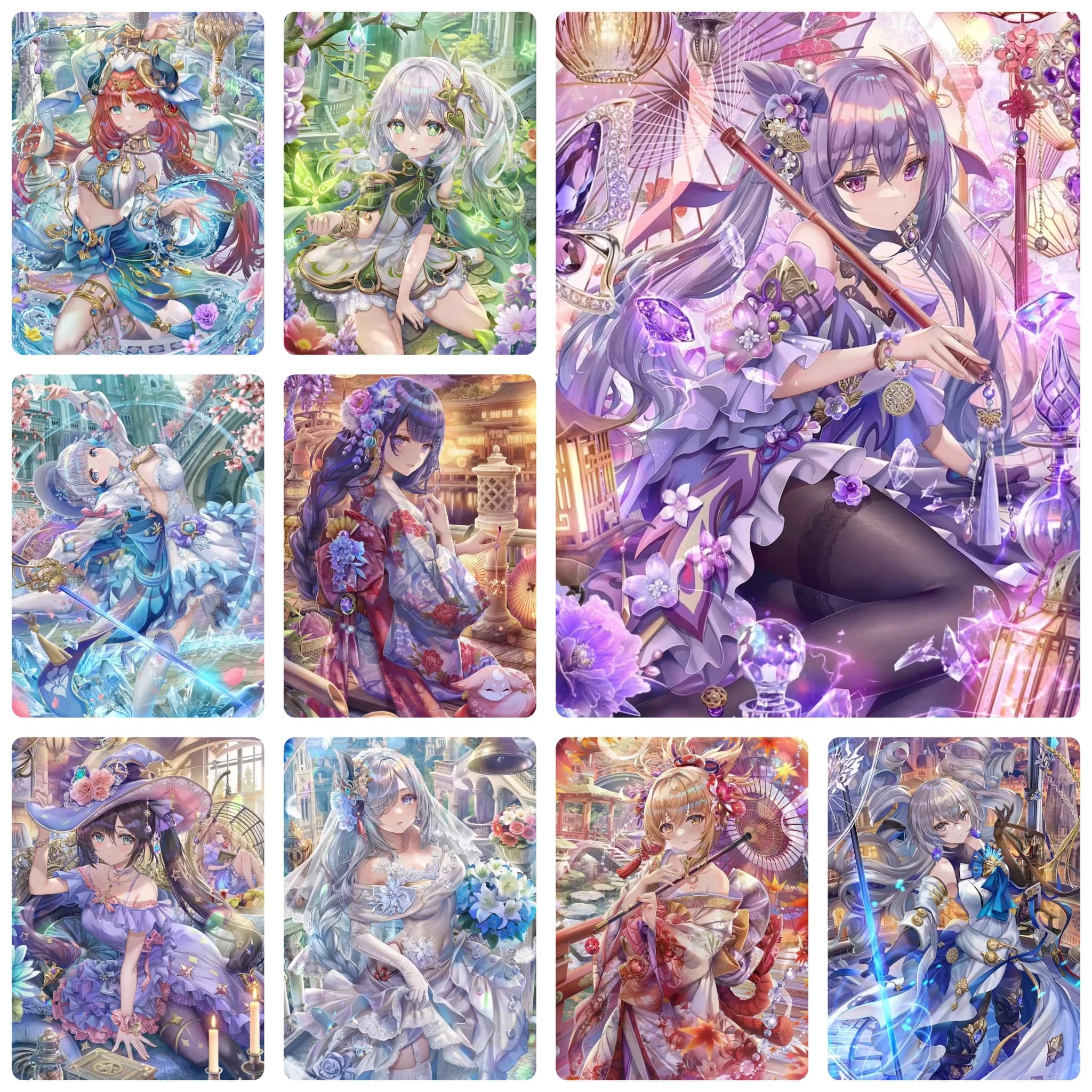 DIY 5D Diamond Painting, Genshin Impact Elegant Anime Maiden Character, Hobby Craft for Home Wall Decor,Gift for Art Lovers
