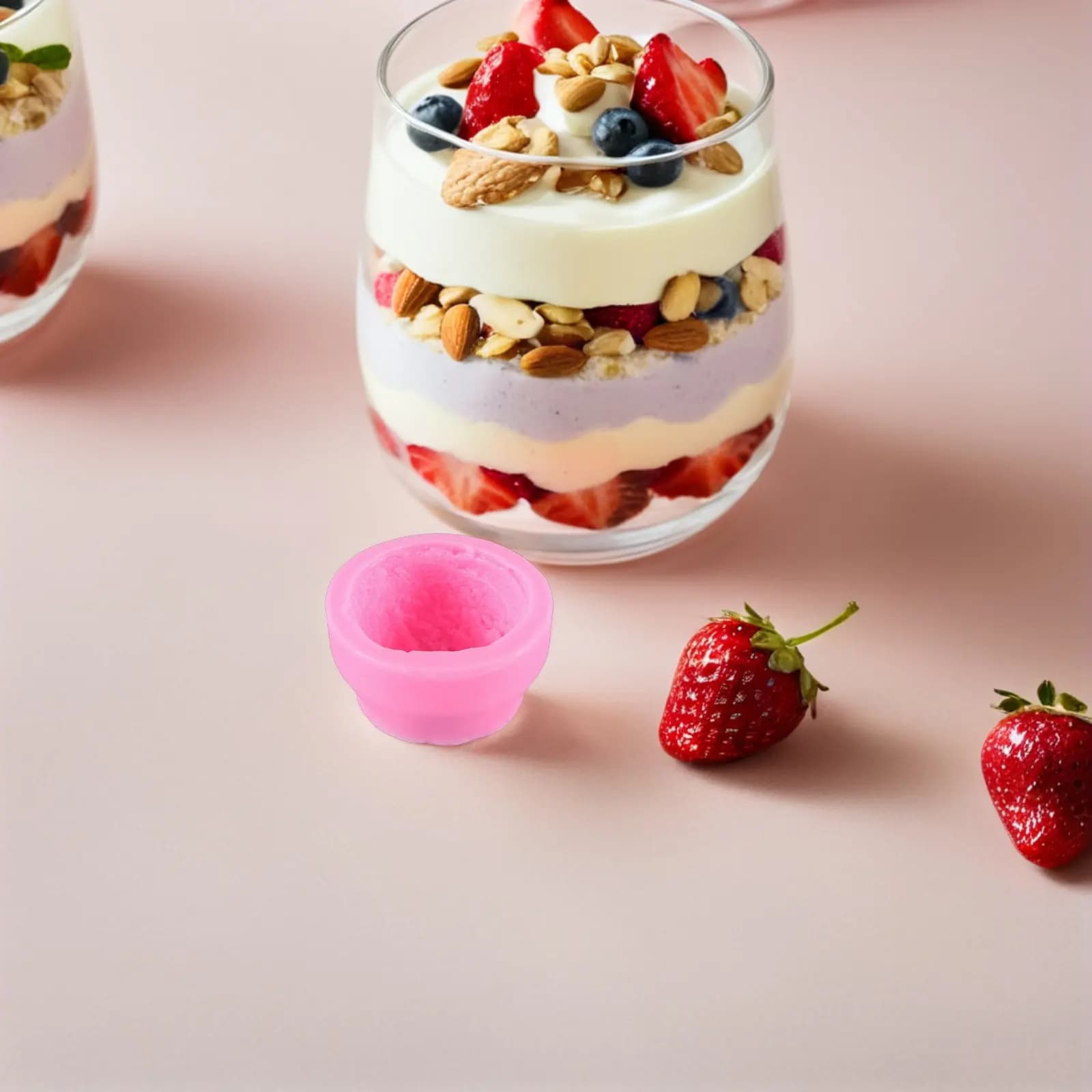 3Pcs Realistic Ice Cream Ball Silicone Mold Flexible Reusable Baking Tool for Chocolate Spheres Mousse Cakes Pudding Candy Soap