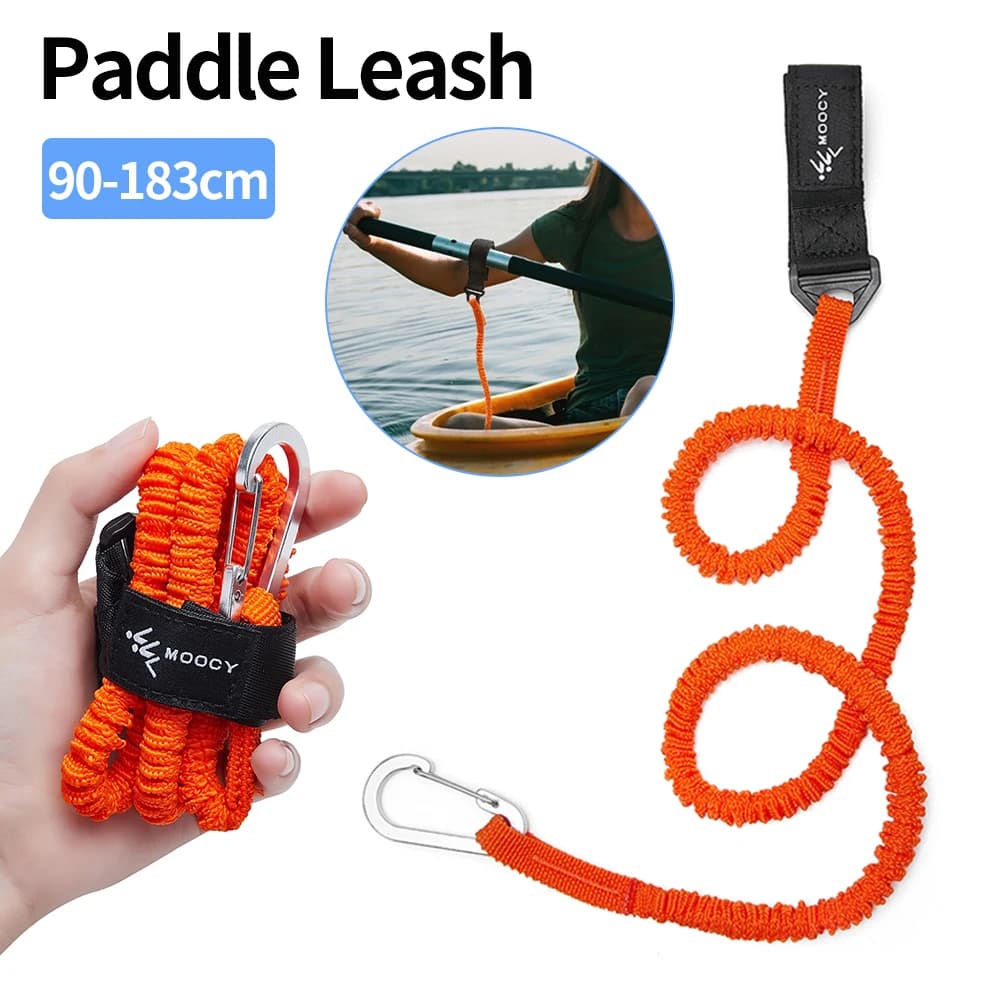 Guinzaglio elastico per Kayak regolabile con gancio di sicurezza canna da pesca palo per cordino arrotolato corda per legare accessori per barche a remi