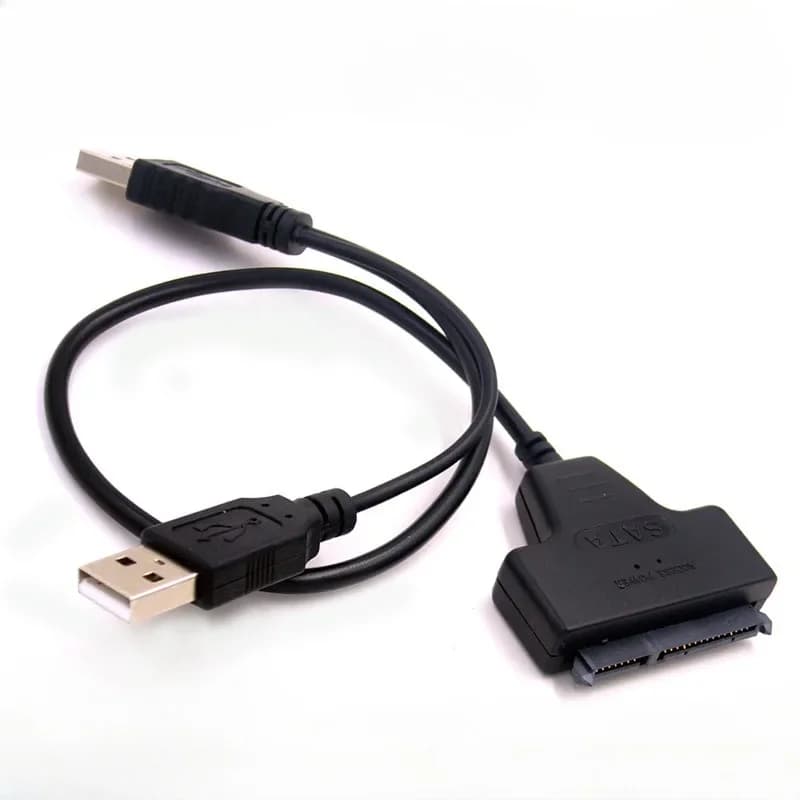 2 Cavi SATA a USB 3.0 / 2.0 per HDD/SSD Esterni da 2,5 Pollici/3,5 Pollici, Adattatore SATA 22 Pin USB 3.0 a SATA