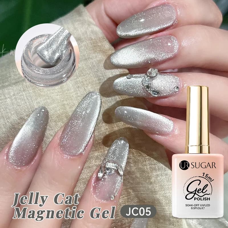 UR SUGAR 15ml Argento Blu Rosa Gatto Gel magnetico Smalto per unghieManicure Glitter Gel gelatina Semi permanente Soak Off Gel UV Smalto