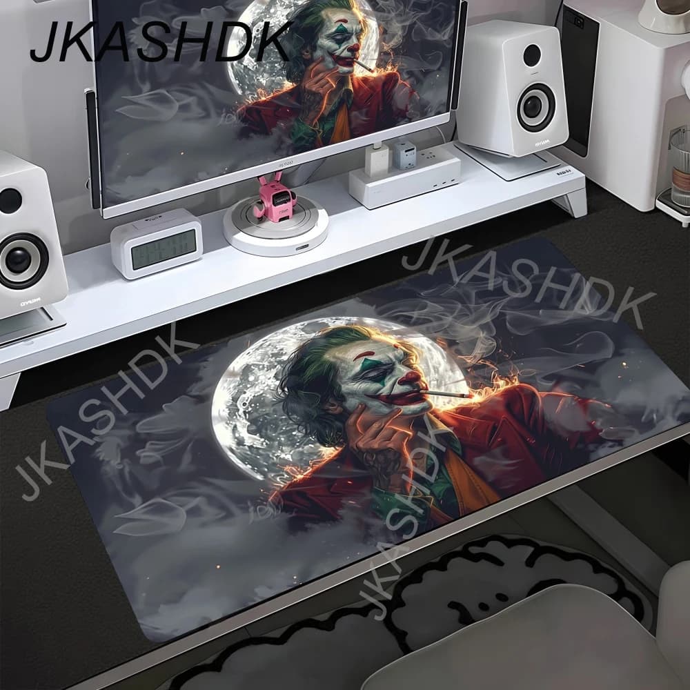 Tappetino per mouse XXL J-jokers con stampa HD, per giocatori di computer, con bordo bloccabile, antiscivolo, 90x40 cm, per tastiera e scrivania PC