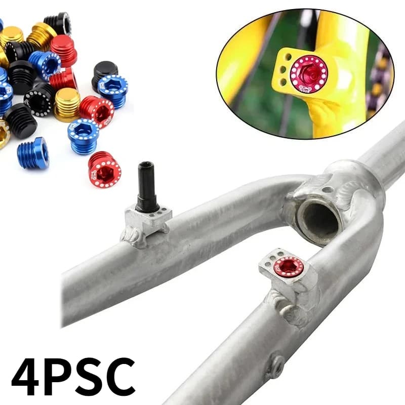 4pcs Dust Proof Screws Blots Plugs M10x1.25 Bike V Brake Column Screw Nut Cap Aluminum Alloy V Brake Screw