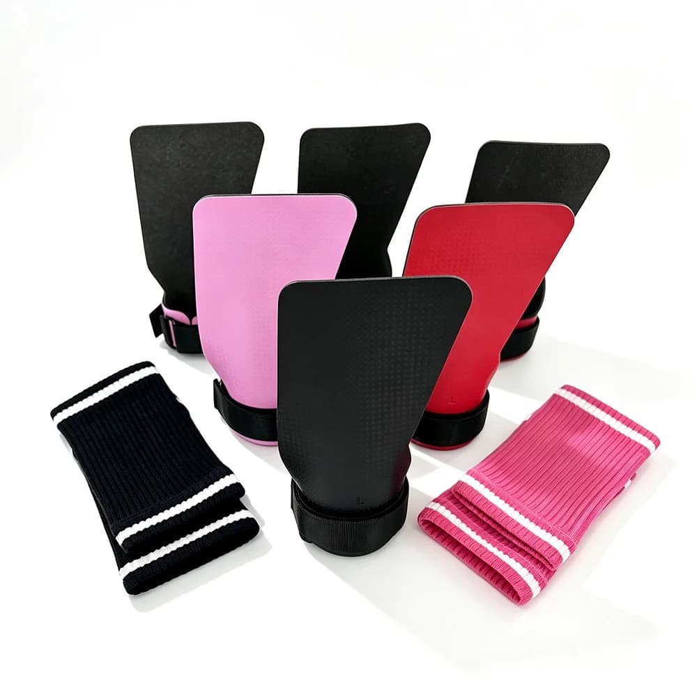 Carbon Gymnastics Grips and Sweatband Wrist Wrap for Crossfit Pull Ups Cross Training Workout Hand Palm Protector