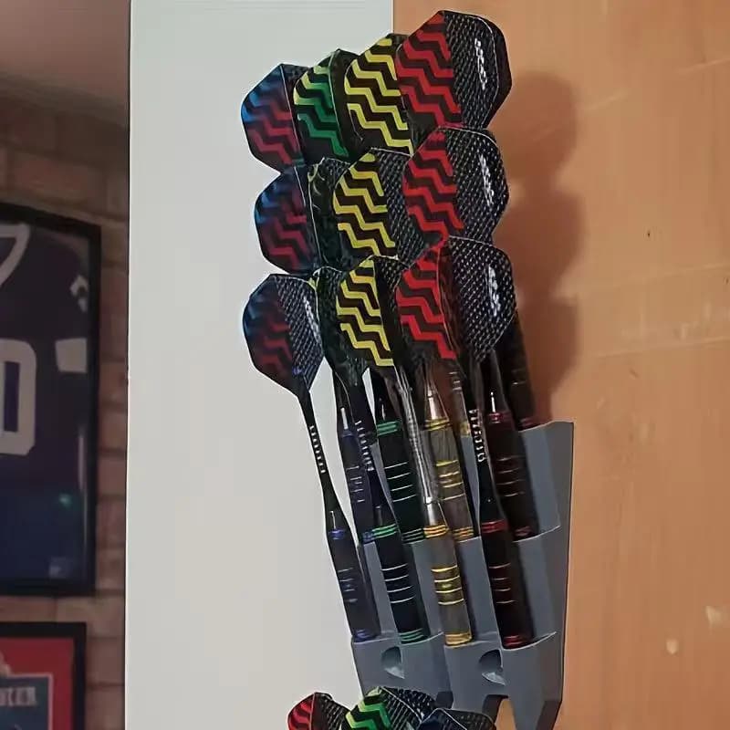 1pc Minimalist Dart Display Rack, Wall Mount Holds 9 Darts, Sturdy PLA Plastic For Home Game Room, Gift For Players