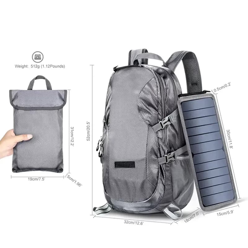 2026for Slocable New Product 6.5W Solar Panel Backpack Fashion Waterproof Student Sports Bag