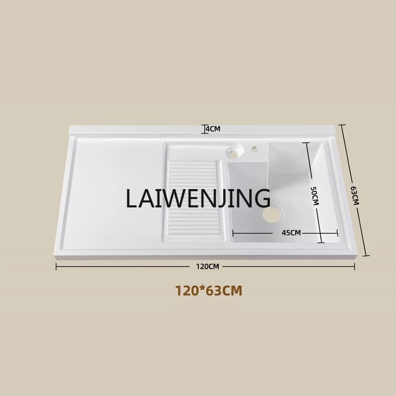 MJY piscina per lavanderia personalizzata per uso domestico con piano per sfregamento, armadietto per lavanderia con taglio angolare, piano di lavoro integrato
