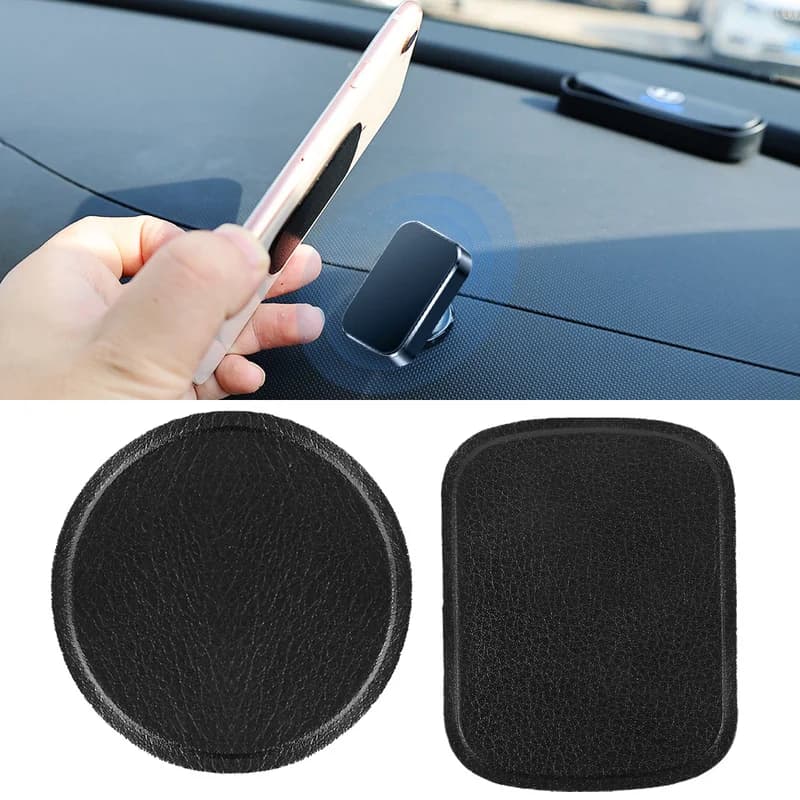 1/2 pezzi disco magnetico per supporto per telefono per auto magnete piastra metallica fogli di ferro in pelle per supporto magnetico per presa d'aria supporto per auto